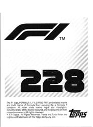 2021 Topps F1 Stickers #228 Charouz Racing System Back