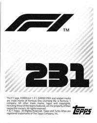2021 Topps F1 Stickers #231 HWA Racelab Back