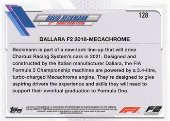 2021 Topps Chrome Formula 1 #128 David Beckmann Back