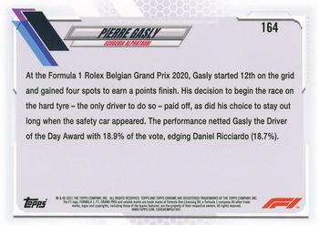 2021 Topps Chrome Formula 1 #164 Pierre Gasly Back