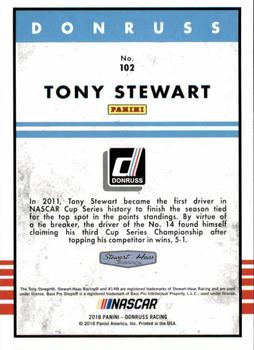 2021 Donruss - Buybacks 5th Anniversary Collection #102 Tony Stewart Back