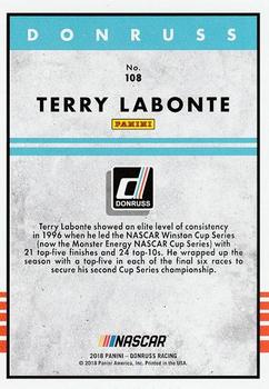 2021 Donruss - Buybacks 5th Anniversary Collection #108 Terry Labonte Back