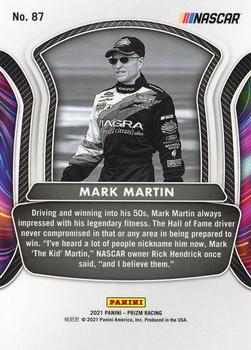 2021 Panini Prizm #87 Mark Martin Back