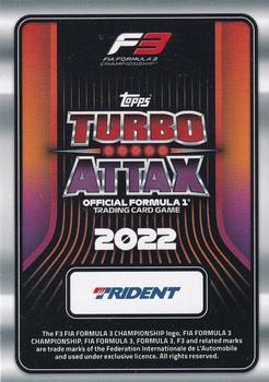 2022 Topps Turbo Attax F1 #122 Oliver Rasmussen / Roman Staněk / Zane Maloney Back