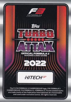 2022 Topps Turbo Attax F1 #127 Nazim Azman / Kaylen Frederick / Isack Hadjar Back