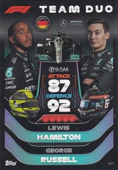 2022 Topps Turbo Attax F1 #157 Lewis Hamilton / George Russell Front