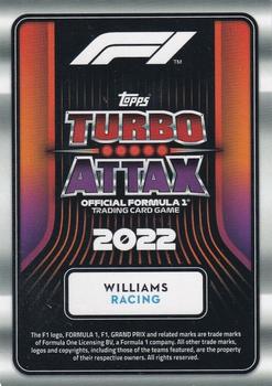 2022 Topps Turbo Attax F1 #349 Nicholas Latifi Back