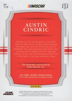 2021 Panini National Treasures #119 Austin Cindric Back