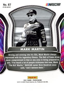 2021 Panini Prizm - Gold Prizm #87 Mark Martin Back