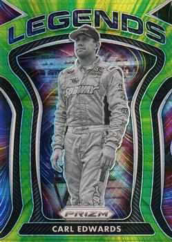 2021 Panini Prizm - Hyper Prizm Green and Yellow #86 Carl Edwards Front