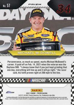 2021 Panini Prizm - Hyper Prizm Red and Blue #57 Michael McDowell Back