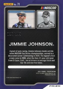 2021 Panini Prizm - Purple Velocity #71 Jimmie Johnson Back