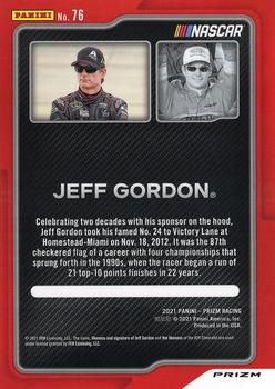 2021 Panini Prizm - Red Prizm #76 Jeff Gordon Back