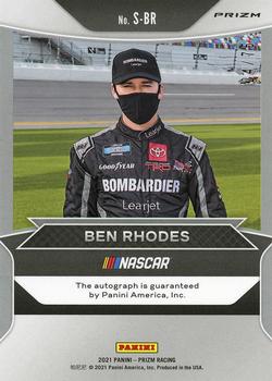2021 Panini Prizm - Signing Sessions Purple Velocity #S-BR Ben Rhodes Back
