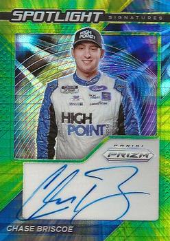 2021 Panini Prizm - Spotlight Signatures Hyper Prizm Green and Yellow #SS-CB Chase Briscoe Front