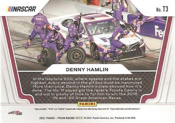 2021 Panini Prizm - Teamwork #T3 Denny Hamlin Back
