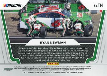 2021 Panini Prizm - Teamwork #T14 Ryan Newman Back
