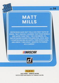2022 Donruss #36 Matt Mills Back