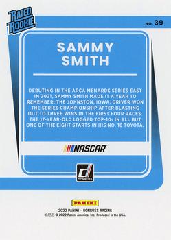 2022 Donruss #39 Sammy Smith Back