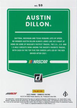 2022 Donruss #59 Austin Dillon Back