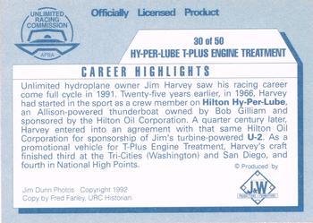 1992 APBA Thunder on the Water #30 Hy-Per-Lube T-Plus Engine Treatment Back