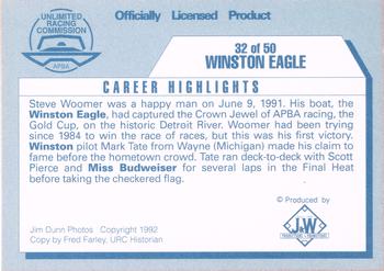 1992 APBA Thunder on the Water #32 Winston Eagle Back