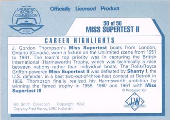1992 APBA Thunder on the Water #50 Miss Supertest Back