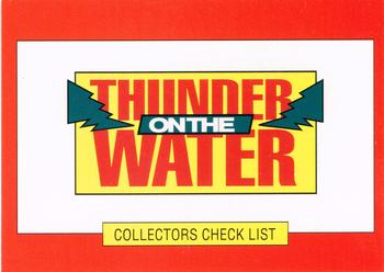 1992 APBA Thunder on the Water #NNO Collector's Checklist Front