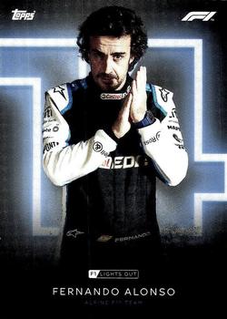 2021 Topps Formula 1 Lights Out #NNO Fernando Alonso Front