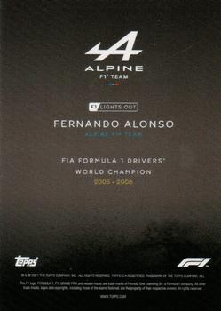 2021 Topps Formula 1 Lights Out #NNO Fernando Alonso Back