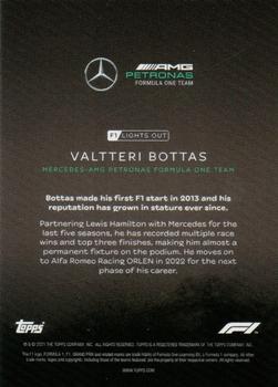 2021 Topps Formula 1 Lights Out #NNO Valtteri Bottas Back