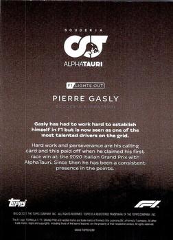 2021 Topps Formula 1 Lights Out #NNO Pierre Gasly Back