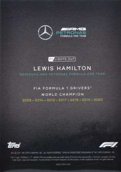 2021 Topps Formula 1 Lights Out #NNO Lewis Hamilton Back