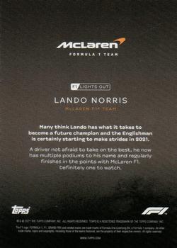 2021 Topps Formula 1 Lights Out #NNO Lando Norris Back