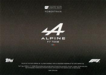 2021 Topps Formula 1 Lights Out #NNO Alpine F1 Team Back