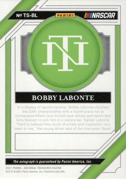 2021 Panini National Treasures - Trackside Signatures #TS-BL Bobby Labonte Back