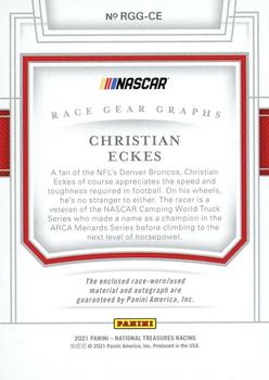 2021 Panini National Treasures - Race Gear Graphs #RGG-CE Christian Eckes Back