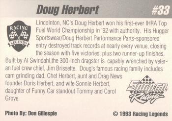 1992 Racing Legends IHRA #33 Doug Herbert Back