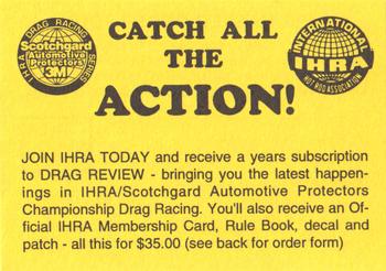 1992 Racing Legends IHRA #NNO IHRA Membership Offer Front