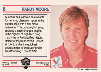 1991 Racing Legends IHRA #8 Randy Moore Back