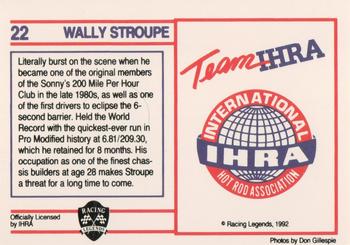 1991 Racing Legends IHRA #22 Wally Stroupe Back
