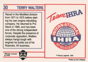 1991 Racing Legends IHRA #30 Terry Walters Back