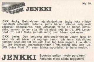 1975 Hellas Grand Prix Jenkki #18 Jacky Ickx Back