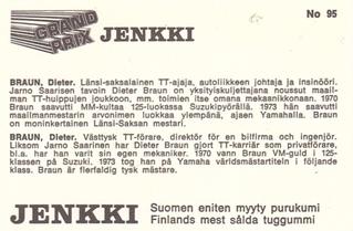 1975 Hellas Grand Prix Jenkki #95 Dieter Braun Back