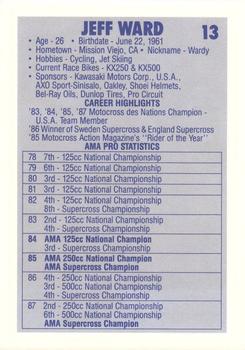 1988 SC Racing Motocross #13 Jeff Ward Back