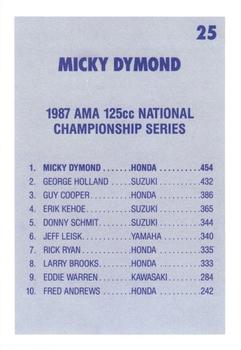 1988 SC Racing Motocross #25 Micky Dymond Back