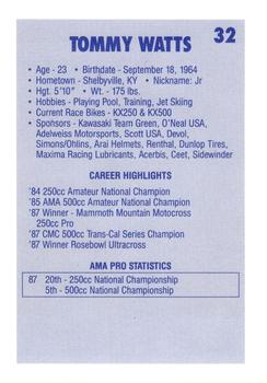 1988 SC Racing Motocross #32 Tommy Watts Back