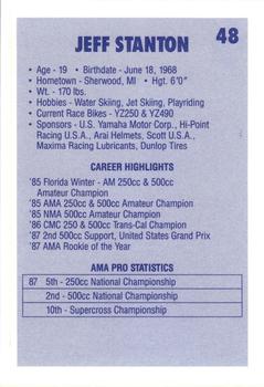 1988 SC Racing Motocross #48 Jeff Stanton Back