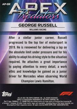 2021 Topps Formula 1 - Apex Predators #AP-GR George Russell Back