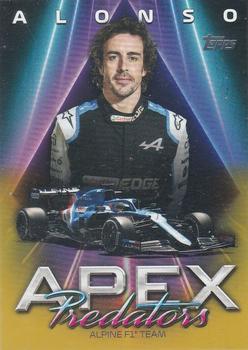 2021 Topps Formula 1 - Apex Predators Gold #AP-FA Fernando Alonso Front